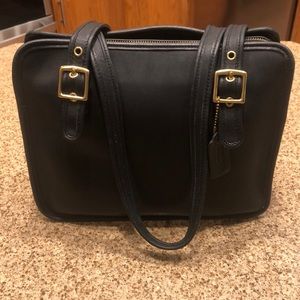 Coach Vintage All Leather Black Tote
